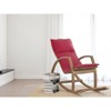 Vynxaria Modern Rocking Chair - Elegant Upholstered Accent Armchair with Wooden Frame - 4 of 4