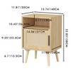 GlasFlength Nightstands Stylish and Functional Bedroom Storage with Ample Drawers and Shelves, Modern Design Style, Beige,15.74”*11.81”*22.83" - 3 of 4
