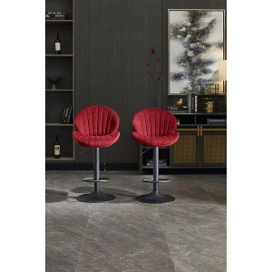 NicBex Modern Style Bar Stools Set of 2, Adjustable Counter Height Bar Chairs with Back and Footrest for Kitchen Island, Cafe - 1 of 4