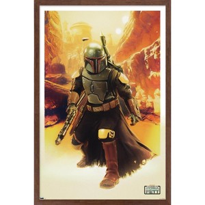 Trends International Star Wars: The Book of Boba Fett - Boba In Canyon Framed Wall Poster Prints - 1 of 4