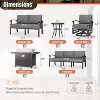 ALAULM Aluminum Patio Furniture Set Modern Metal Outdoor Conversation Sets w/45in Propane Fire Pit Table, Swivel Rocking Chairs w/5.1 Inch Cushion - 2 of 4