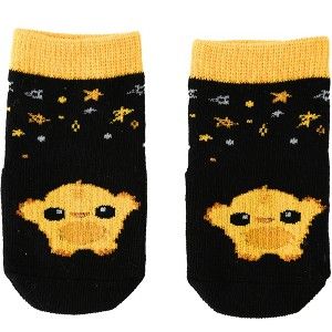 Pavilion Gift Company - Yellow Dancing Monster - 0-12 Month Non-slip Baby Socks - Socks - 1 of 4
