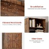 71.4" Tall Bookcase, Industrial Large Bookcase with Doors, Freestanding Farmhouse Bookshelf with Storage Shelves, Home Storage Furniture, Brown - 4 of 4