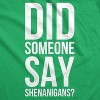 Mens Did Someone Say Shenanigans Funny Saint St Patricks Day Shamrock T Shirt - Crazy Dog Men's T Shirt - 2 of 4