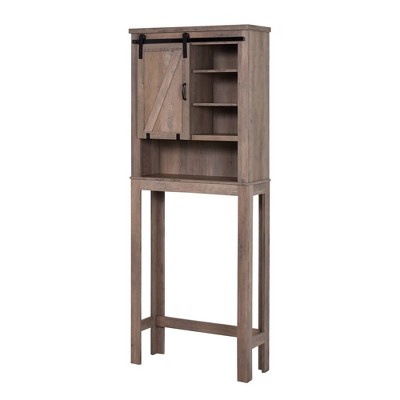 OKD Bathroom Floor Cabinet, Farmhouse Storage Cabinet with Sliding Barn  Door & Storage Drawers, Small Storage Cabinet for Bathroom, Kitchen, Living