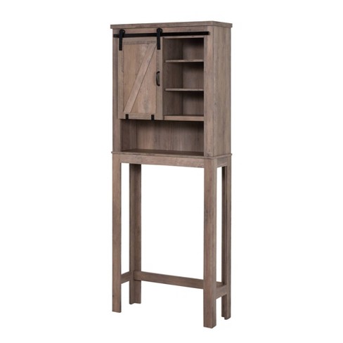 OKD Bathroom Floor Cabinet, Farmhouse Storage Cabinet with Sliding