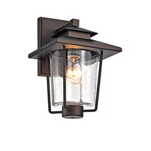 Chloe Lighting Thomas Transitional 1 Light Rubbed Bronze Outdoor Wall Sconce 12" Height - 1 of 4