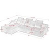 Kumasinova Modern Upholstered L-Shaped Sectional Sofa Set, Melange Velvet Modular Sofa, Easy Assembly, Compressed Couch with Free Combination - 4 of 4