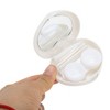Unique Bargains Heart Shape Contact Lens Case White 1 Set - 2 of 4