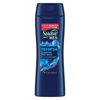 Suave Men Refresh Hydrating Body Wash Soap for All Skin Types - 18 fl oz