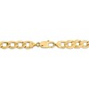 Black Bow Jewelry Men's 8mm, 14k Yellow Gold, Hollow Curb Link Chain Bracelet - 3 of 4