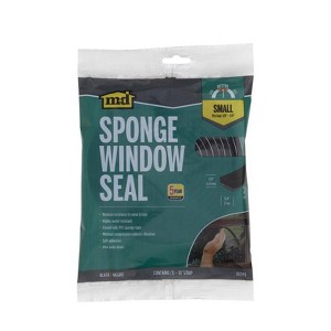 M-D - Sponge Rubber - Weather Stripping Tape - For Auto and Marine - Small - Black - 10 ft. - 1 of 1