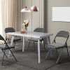 VINGLI 4 Pack Folding Chairs with Padded Seats, Metal Frame with Fabric Seat & Back, Capacity 350 lbs, Gray, Set of 4 - 2 of 4