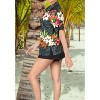HAPPY BAY Hawaiian Shirts Womens Casual Summer Beach Party Short Sleeve Vacation Collared Blouses Dress Tee Shirts Tops for Women - 3 of 4