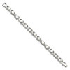 Black Bow Jewelry Stainless Steel Hugs and Kisses Link Bracelet, 8 Inch - 2 of 4