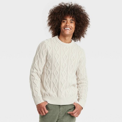 Men's Oversized Sweaters Autumn Winter Knitted Sweater Solid Casual Long  Sleeve O Neck Pullovers (White XXL) : : Clothing, Shoes &  Accessories