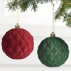 The Lakeside Collection Set of 2 Diamond Velvet Ball Ornaments 2 Pieces - 3 of 4