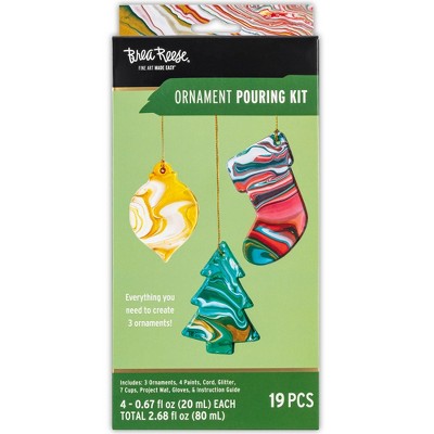 Brea Reese: Acrylic Paint Pouring Kit - Ornaments - Customize 3 Ornaments