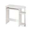 HOMLUX 15" Wide Computer Desk Writing Study Laptop Table with Keyboard Tray & 2 Compartments - 4 of 4
