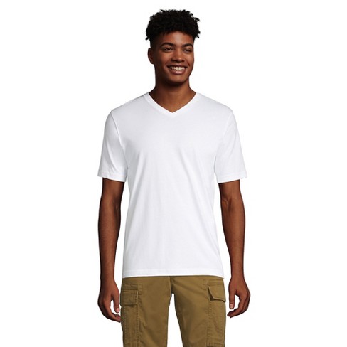 Lands' End Men's Super-t Short Sleeve V-neck T-shirt : Target