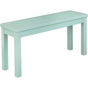 VINGLI Outdoor Wooden Bench, 40” Porch Bench Outdoor Backless Garden Bench, Small Outdoor Bench for Deck Patio Entryway (Mint Green,) - 1 of 4
