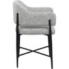 Meridina Furniture,Dame Grey Fabric Upholstered Dining Chair, Set of 2 - 4 of 4