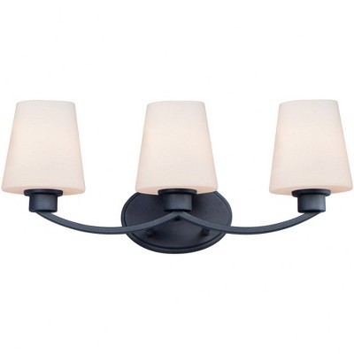 Maxim Lighting Shelter 3 - Light Vanity in  Black