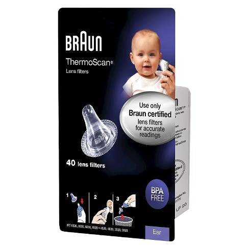 NEW Braun  Pack of 40 Covers  for Ear ThermoScan  Lens Filters Probe 