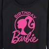 Women's - Barbie - Birthday Lightweight French Terry Wide Neck Long Sleeve Shirt - 2 of 4