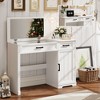 Fredees Vanity Desk: Flip Top Mirror, Drawers, Storage Cabinet, Bedroom Makeup Table, Wood Home Office Desk - 4 of 4