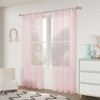 Awesome Home  Cassandra Voile Decorative Tab Top Curtains Pair - 2 of 4