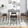LOVMOR Farmhouse Counter Height Dining Table Set, Bar Table and Chairs Set for Living Room, Dining Room - 2 of 4