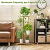 TROPOW Support pour plantes en métal à 4 niveaux - Étagère à fleurs pour l'intérieur et l'extérieur - Support pour plantes d'intérieur et balcon - 3 of 4
