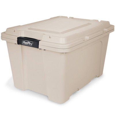 Hefty MAX PRO Storage Tote 18 Gallon - Stone