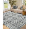 Plaid Rug Area Rug for Bedroom Living Room Modern Classroom Area Rug Neutral Soft Rugs for Nursery Stain Resistant Dining Room Rugs - 2 of 4