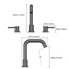 COZONY 8 Inch Widespread Bathroom Sink Faucet, with Double Handles and Drain Stopper - 3 of 4