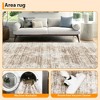 Machine Washable Area Rug for Bedroom Foldable Ultra Thin Low Pile Carpet Non Slip Indoor Floor Cover - 2 of 4