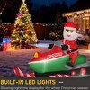QingMoon 5FT Christmas Inflatable, Santa Snowmobile Outdoor Blow Up Decorations with Bright LED Lights for Yard, Lawn and Garden - 3 of 4