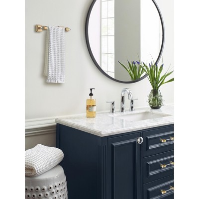 8 Inch Clear and Champagne Bronze Wall Mounted Towel Bar