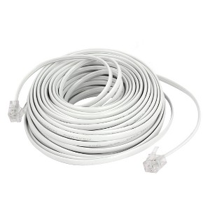 Unique Bargains 15Mm 50Ft Long RJ11 6P2C Male to Male Telephone Phone Connector Cable - 1 of 4
