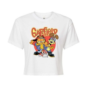 Women's - Garfield - Garfield And Odie Logo Cropped Graphic T-Shirt - 1 of 4