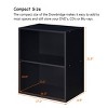 Costway 2 Tier Open Shelf Night Stand End Table Sofa Side Storage Display Furni Black - image 3 of 4