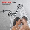 SUMERAIN Dual 8 Spray Settings Shower Head and Hand Held Shower Separately or Together, Chrome - 2 of 4