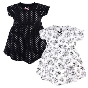 Hudson Baby Infant and Toddler Girl Cotton Short-Sleeve Dresses 2pk, Toile, 4 Toddler - 1 of 3