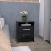 NicBex Nightstand with Drawer,Modern Side Table with Storage Space,Bedside Table for Bedroom,Living Room,Black/White - 2 of 4