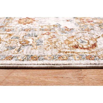 Multi-Color Synthetic 3'x5' Stain-Resistant Area Rug