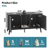 LunaLulinlk Black Invisible Litter Box Cat Toilet Furniture, TV Stand (Can Hold TV Up to 55 Inch) - 2 of 4