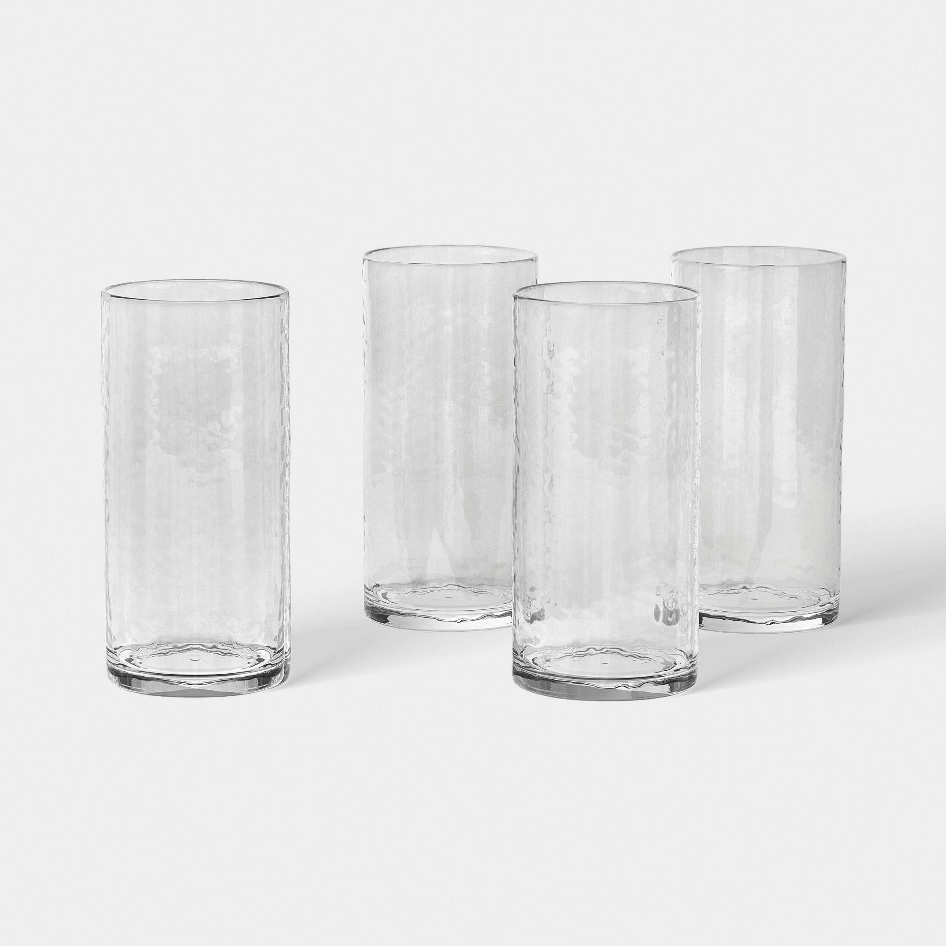 4pk 18oz Tall Hammered Glass - Threshold™