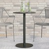 vidaXL Patio Table Round Black Ø19.7"x28.3" Steel - 2 of 4