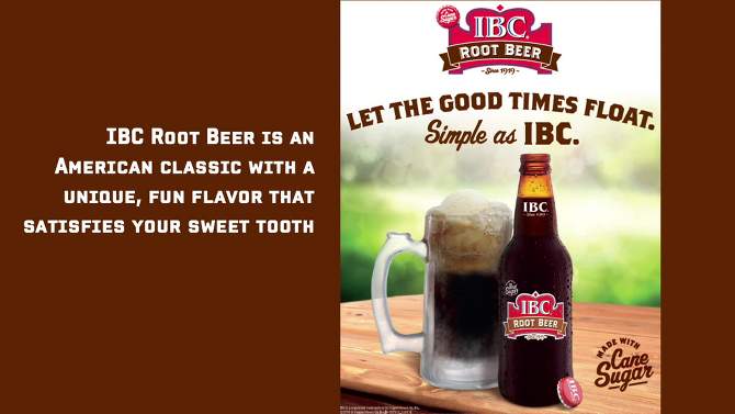 IBC Root Beer Soda Made with Sugar - 4pk/12 fl oz Glass bottles, 2 of 8, play video